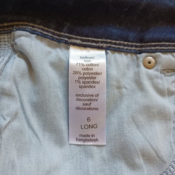 Maurices Women's Jeans Highrise Bootcut Flare Dark Wash Stretch Size 6 Long - Picture 8 of 11